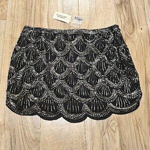 Black Silver Glam Skirt L FOREVER 21 Mini New Barbiecore Princesscore Holiday
